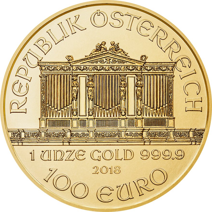 View 2: Gold Austrian Philharmonic 1 oz (Random Year)