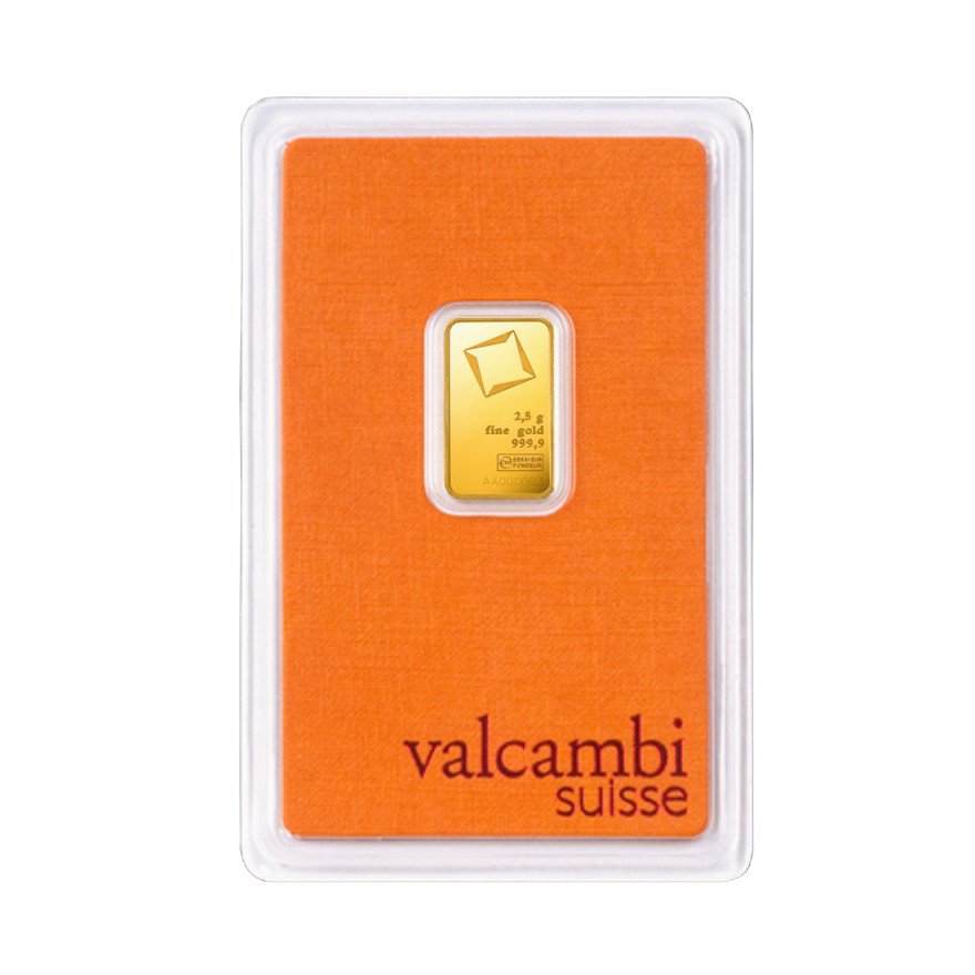 View 1: Gold bar 2.5 gram - Valcambi