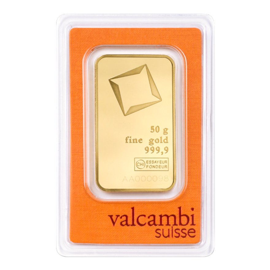 View 1: Gold bar 50 gram - various manufacturers