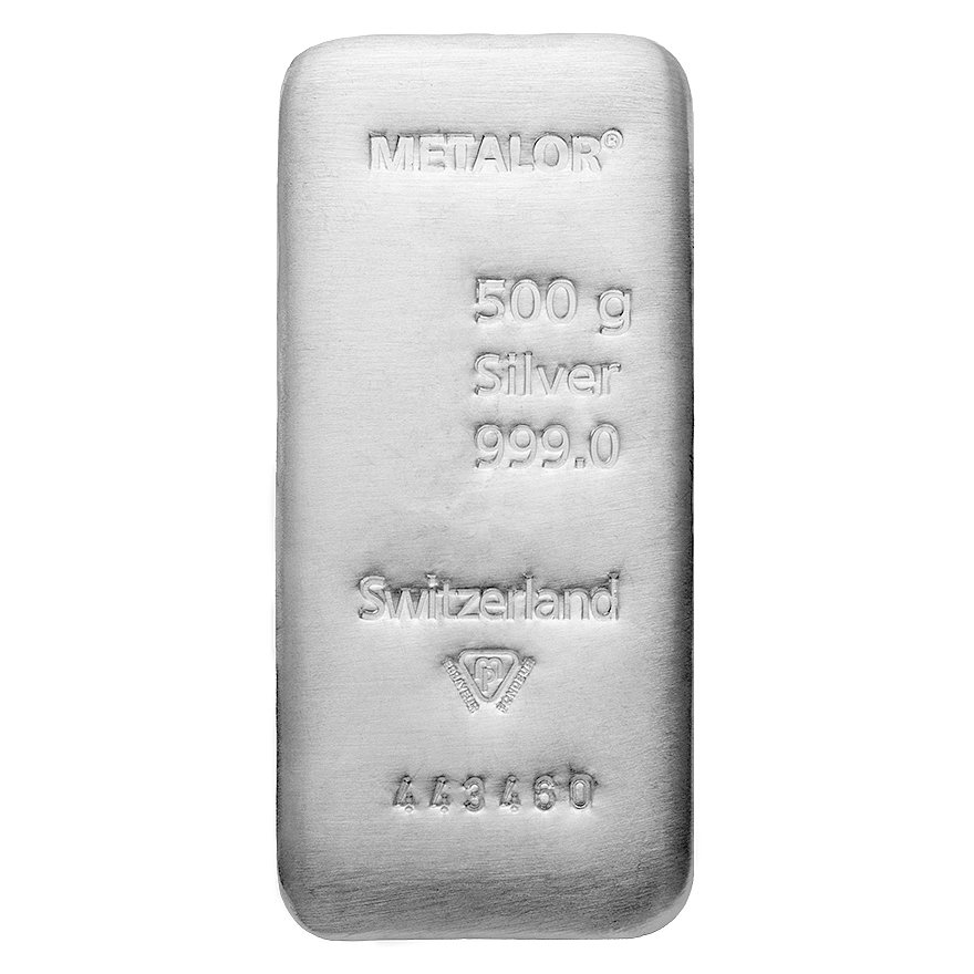 View 1: Silver bar 500 gram - various manufacturers