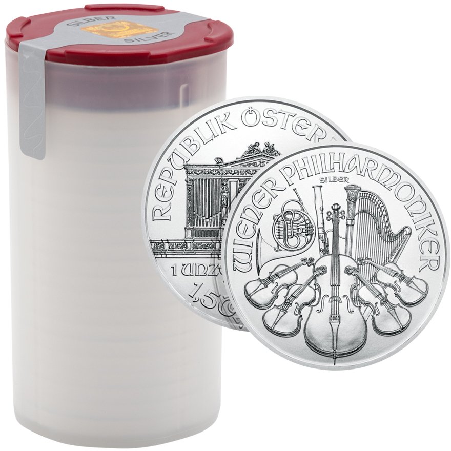 View 1: Silver Austrian Philharmonic 1 Tube - 20 x 1 oz