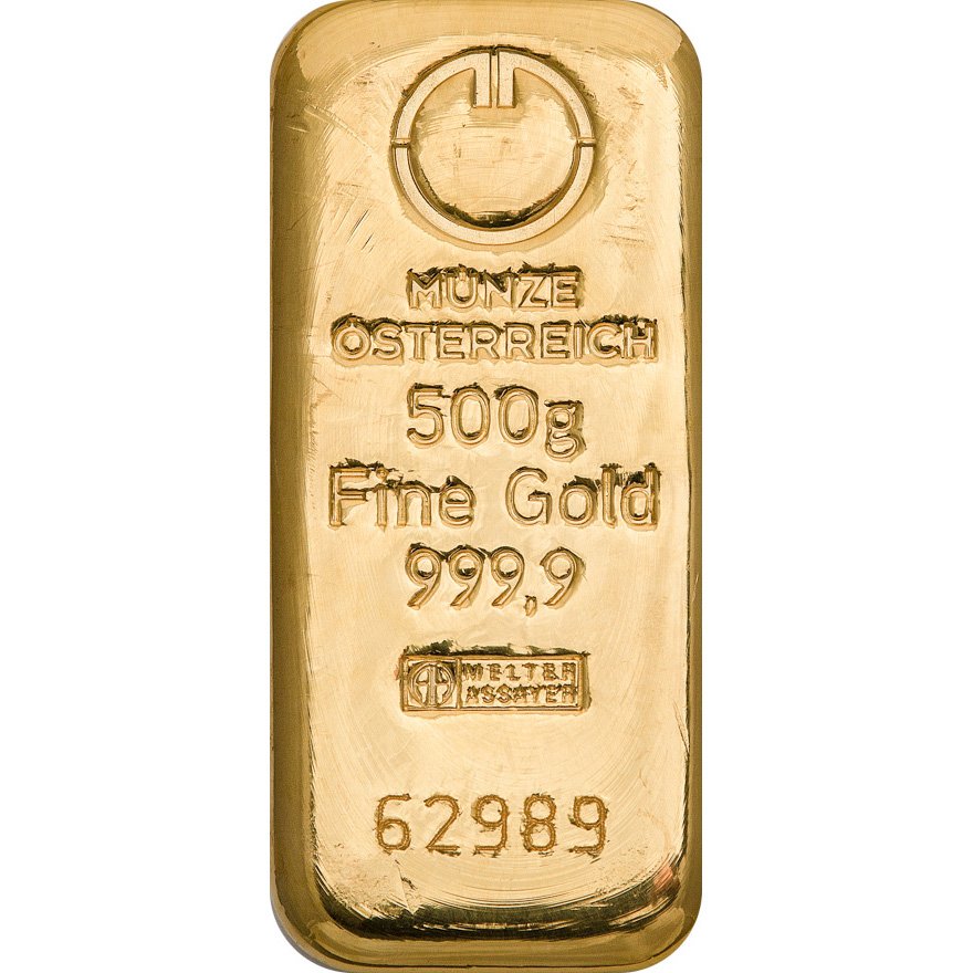 View 1: Gold bar 500 gram - Austrian Mint