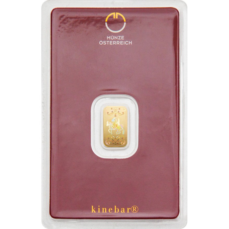 View 1: Gold bar 1 gram - Austrian Mint