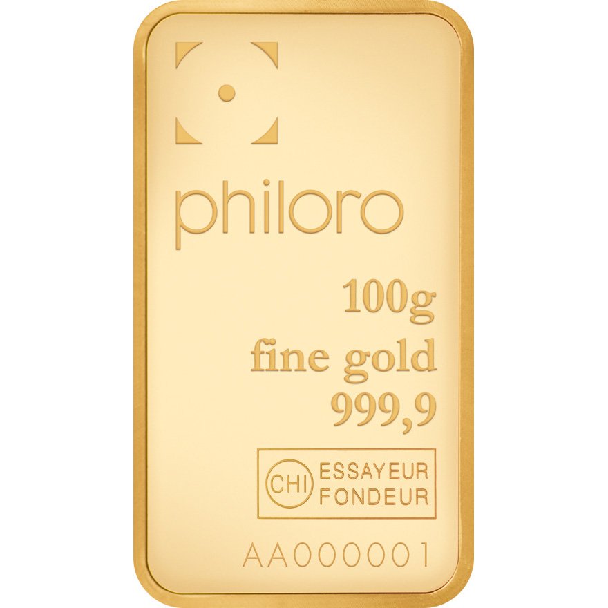 View 3: Gold bar 100 gram - philoro