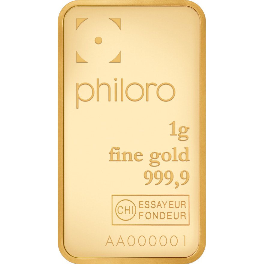 View 3: Gold bar 1 gram - philoro