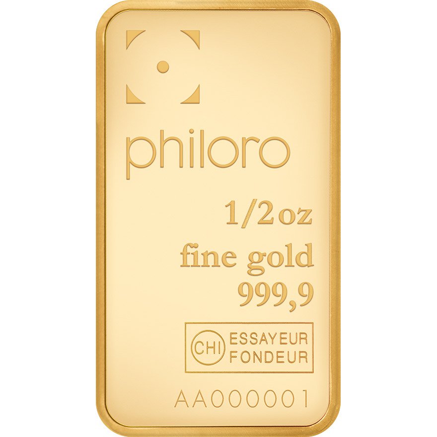 View 3: Gold bar 1/2 oz - philoro