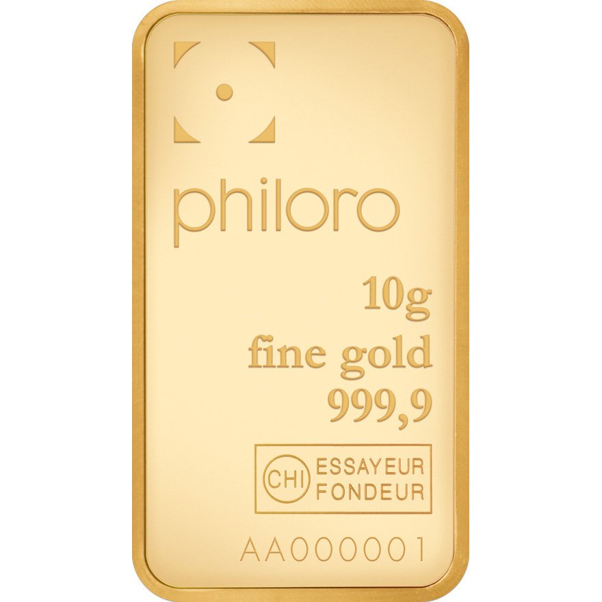View 3: Gold bar 10 gram - philoro