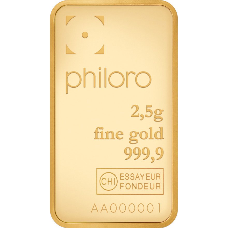 View 3: Gold bar 2.5 gram - philoro