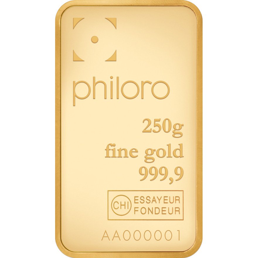 View 3: Gold bar 250 gram - philoro