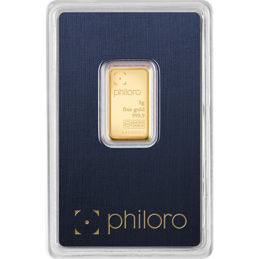 View 1: Gold bar 5 gram - philoro