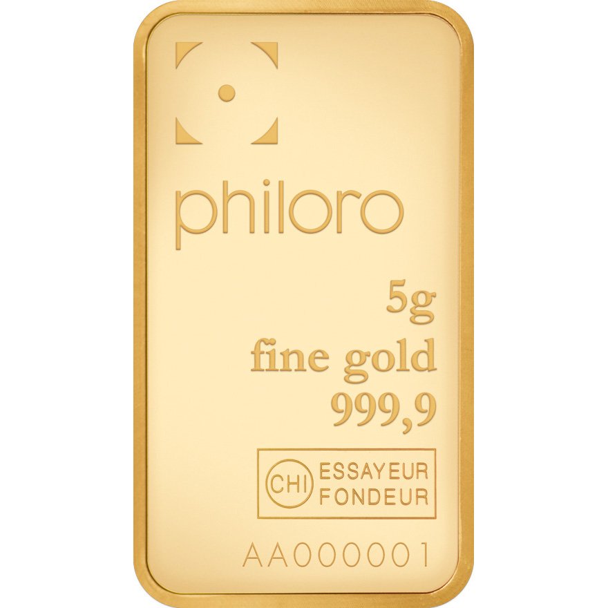 View 3: Gold bar 5 gram - philoro
