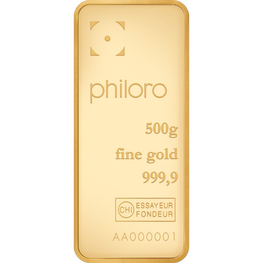 View 1: Gold bar 500 gram - philoro