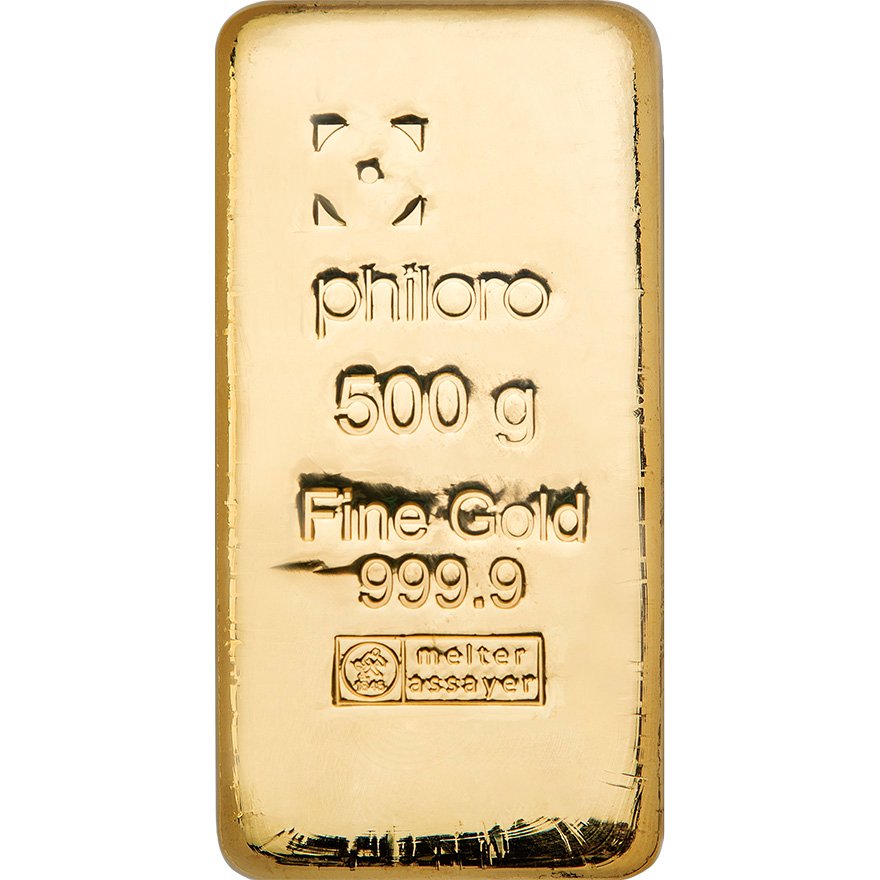 View 1: Gold bar 500 gram cast - philoro