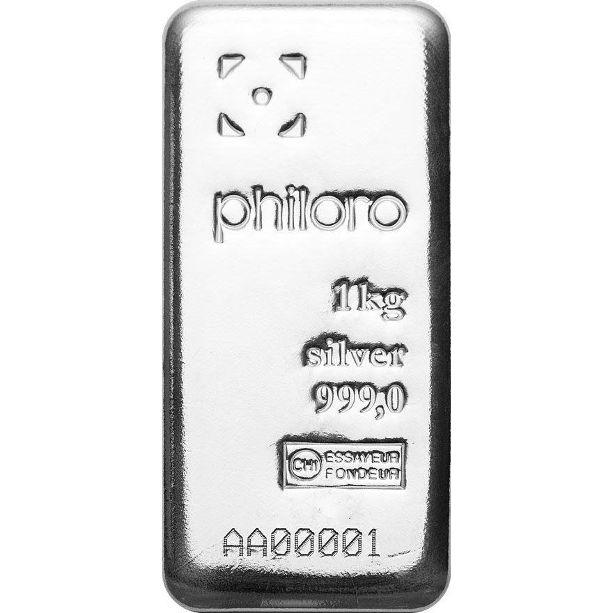 View 1: Silver bar 1 kilo cast - philoro