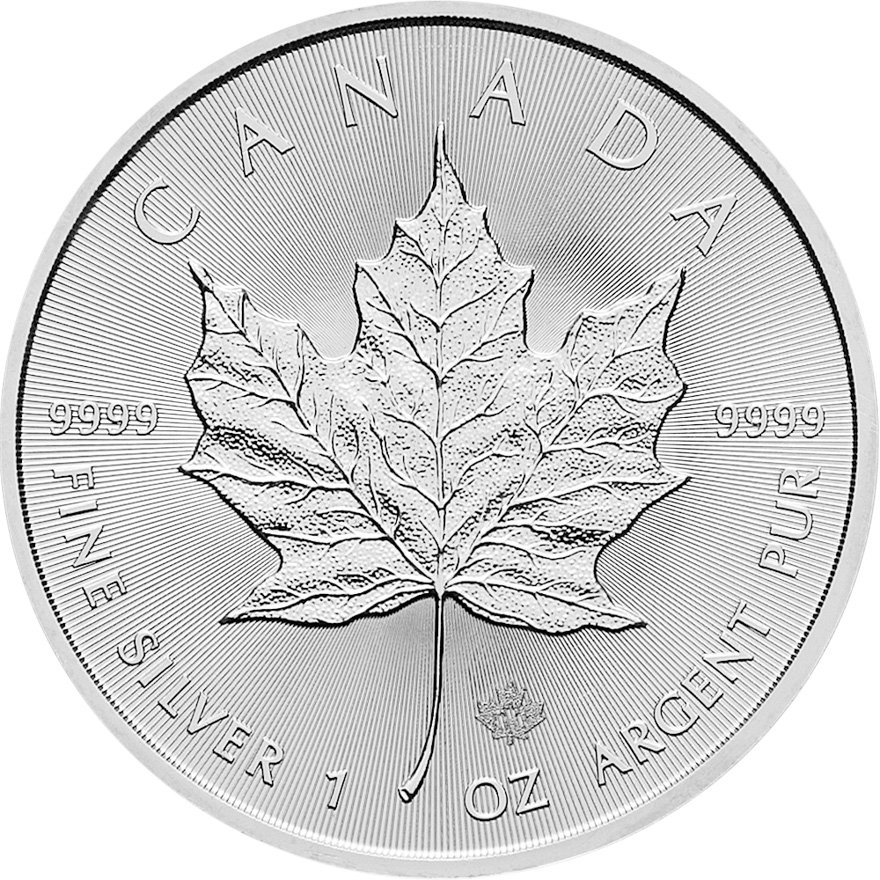 View 1: Silver Canadian Maple Leaf 1 oz (Random Year)