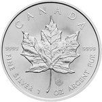 View 2: Silver Canadian Maple Leaf 4 Tubes - 100 x 1 oz